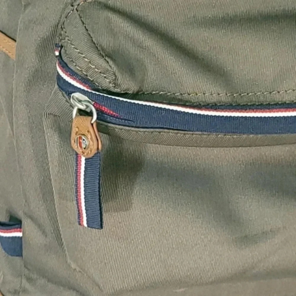 Tommy Hilfiger Olive Green Canvas Backpack